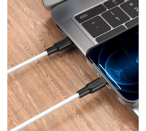Кабель HOCO X21 Plus Type-C to iP 3A, 20W, 1m,  black and white (6931474742162)