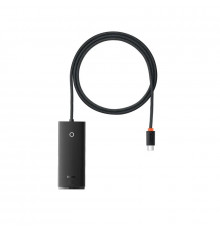 USB-хаб Baseus Lite Series 4-Port Type-C HUB Adapter (Type-C to USB 3.0*4 ) 1m Black (WKQX030401)