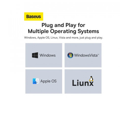 USB-хаб Baseus Lite Series 4-Port Type-C HUB Adapter (Type-C to USB 3.0*4 ) 1m Black (WKQX030401)