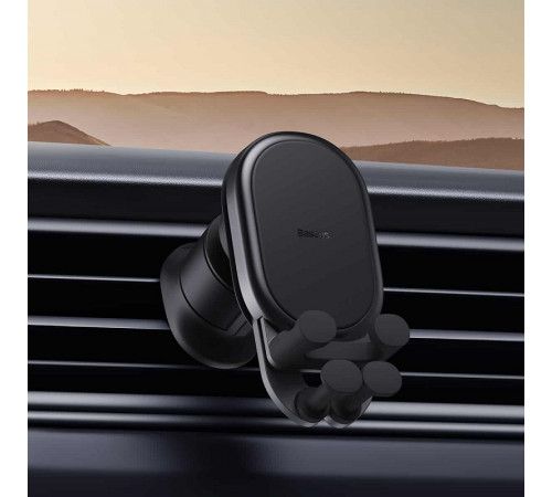 Автотримач для телефона з БЗП Baseus Stable Gravitational Wireless Charging Car Mount Pro 15W (Air Outlet Version) Black (SUWX030001)