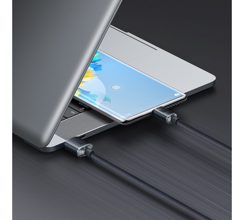 Кабель Baseus Crystal Shine Series Fast Charging Data Cable USB to Type-C 100W 2m Black (CAJY000501)