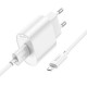 Мережевий зарядний пристрій з кабелем HOCO C109A(10.5W) Fighter single port charger set(Micro) White (6942007656603)