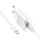 Мережевий зарядний пристрій з кабелем HOCO C109A(10.5W) Fighter single port charger set(Micro) White (6942007656603)