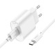 Мережевий зарядний пристрій з кабелем HOCO C109A(10.5W) Fighter single port charger set(Type-C) White (6942007656610)