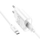 Мережевий зарядний пристрій з кабелем HOCO C109A(10.5W) Fighter single port charger set(Type-C) White (6942007656610)