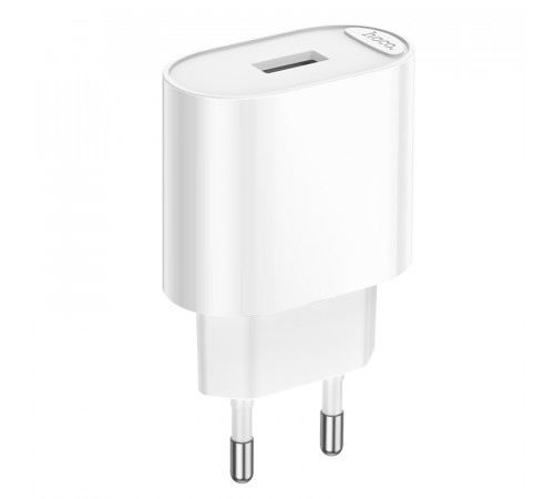 Мережевий зарядний пристрій HOCO C109A(10.5W) Fighter single port charger White (6942007656580)