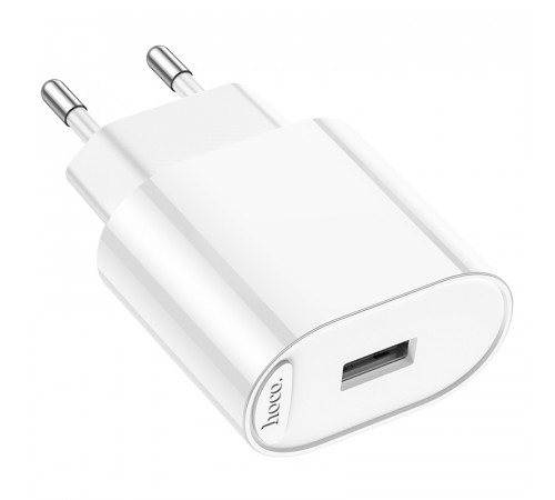 Мережевий зарядний пристрій HOCO C109A(10.5W) Fighter single port charger White (6942007656580)