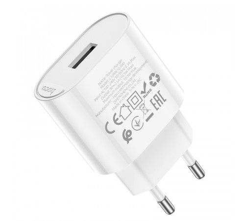 Мережевий зарядний пристрій HOCO C109A(10.5W) Fighter single port charger White (6942007656580)