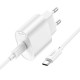 Мережевий зарядний пристрій з кабелем HOCO C109A(PD20W) Fighter single port PD20W charger set(C to C) White (6942007656672)