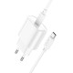 Мережевий зарядний пристрій з кабелем HOCO C109A(PD20W) Fighter single port PD20W charger set(C to C) White (6942007656672)