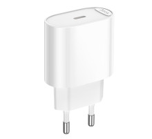 Мережевий зарядний пристрій HOCO C109A(PD20W) Fighter single port PD20W charger White (6942007656658)