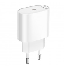 Мережевий зарядний пристрій HOCO C109A(PD20W) Fighter single port PD20W charger White (6942007656658)