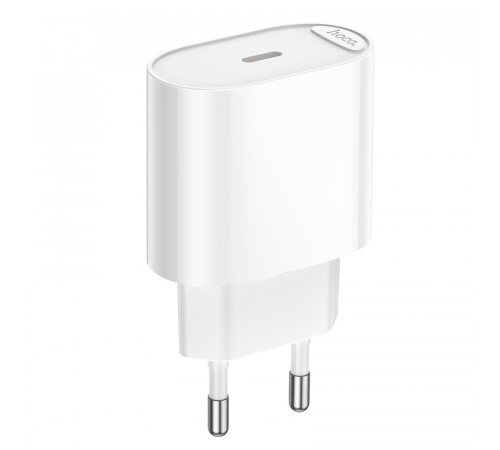 Мережевий зарядний пристрій HOCO C109A(PD20W) Fighter single port PD20W charger White (6942007656658)