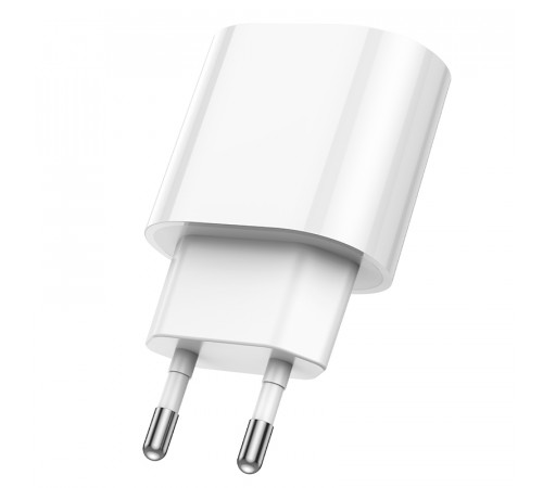Мережевий зарядний пристрій HOCO C109A(PD20W) Fighter single port PD20W charger White (6942007656658)