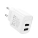 Мережевий зарядний пристрій HOCO C141A Smart dual-port charger White (6942007627856)