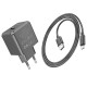 Мережевий зарядний пристрій з кабелем HOCO CS11A Ocean single port charger set(Type-C) Black (6942007603607)