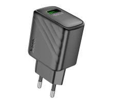 Мережевий зарядний пристрій HOCO CS21A Rich single port QC3.0 charger Black (6942007609883)