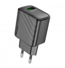 Мережевий зарядний пристрій HOCO CS21A Rich single port QC3.0 charger Black (6942007609883)