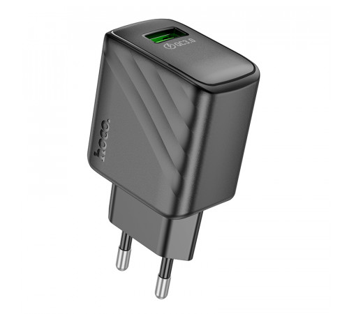 Мережевий зарядний пристрій HOCO CS21A Rich single port QC3.0 charger Black (6942007609883)
