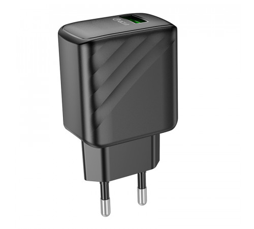 Мережевий зарядний пристрій HOCO CS21A Rich single port QC3.0 charger Black (6942007609883)