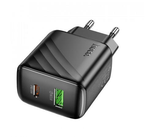 Мережевий зарядний пристрій HOCO CS25A Rico PD20W+QC3.0 charger Black (6942007639781)