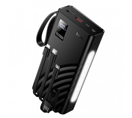 Зовнішній акумулятор HOCO J155 Shine 22.5W+PD20W+light 4-cable power bank(20000mAh) (6942007652117)