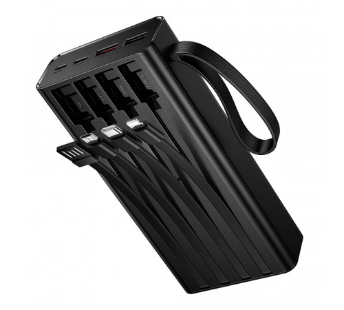 Зовнішній акумулятор HOCO J155 Shine 22.5W+PD20W+light 4-cable power bank(20000mAh) (6942007652117)