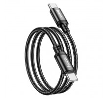 Кабель HOCO X89 Wind 60W charging data cable Type-C to Type-C Black (6931474784384)
