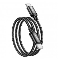 Кабель HOCO X89 Wind 60W charging data cable Type-C to Type-C Black (6931474784384)