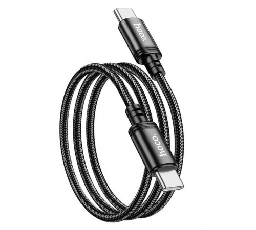 Кабель HOCO X89 Wind 60W charging data cable Type-C to Type-C Black (6931474784384)