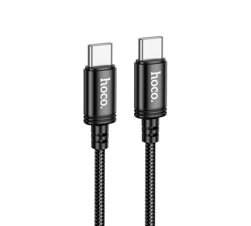 Кабель HOCO X89 Wind 60W charging data cable Type-C to Type-C Black (6931474784384)