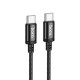 Кабель HOCO X89 Wind 60W charging data cable Type-C to Type-C Black (6931474784384)