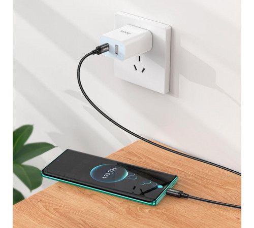 Кабель HOCO X89 Wind 60W charging data cable Type-C to Type-C Black (6931474784384)