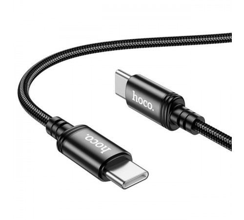 Кабель HOCO X89 Wind 60W charging data cable Type-C to Type-C Black (6931474784384)