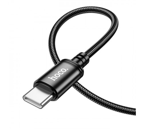 Кабель HOCO X89 Wind 60W charging data cable Type-C to Type-C Black (6931474784384)