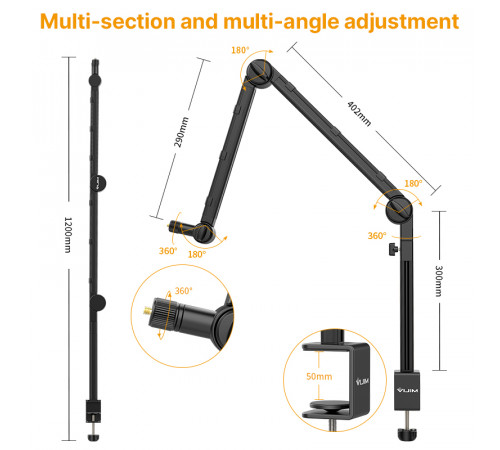 Штатив-тримач Ulanzi Vijim microphone boom arm (UV-2806 LS24) (2806)