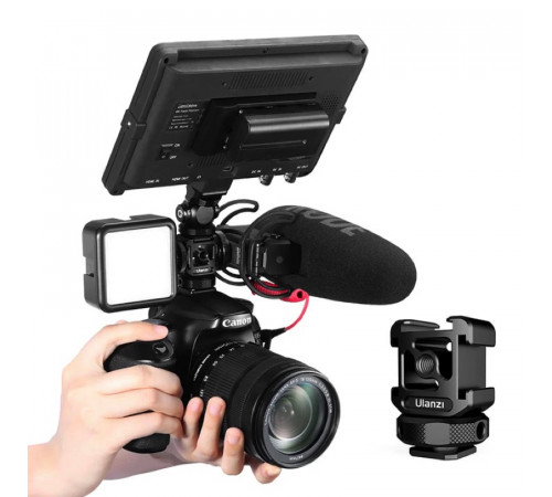 Адаптер кронштейн Ulanzi metal Triple Cold Shoe Mount (UV-2132 PT-12) (2132)