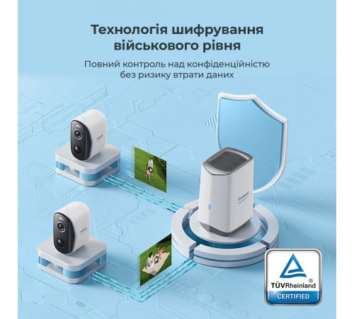 IP-камера відеоспостереження Baseus Security N1 Plus Outdoor Camera 2K 2-Cam Kit White EU (S0TY002131)