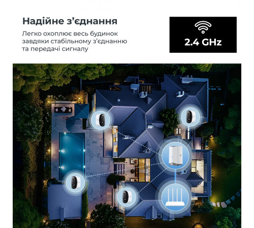 IP-камера відеоспостереження Baseus Security N1 Plus Outdoor Camera 2K 2-Cam Kit White EU (S0TY002131)