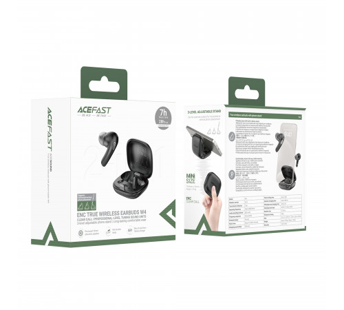 Бездротові навушники TWS ACEFAST W4, IPX4, Black (6974316285014)