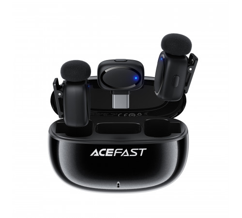 Бездротова мікрофонна система ACEFAST R2 dual-mic (Type-C) Black (6974316284901)