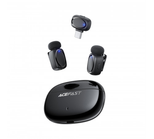 Бездротова мікрофонна система ACEFAST R2 dual-mic (Type-C) Black (6974316284901)