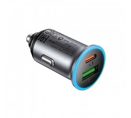 Автомобільний зарядний пристрій ACEFAST B15 65W (USB-A+USB-C) dual port metal car charger (6974316284963)
