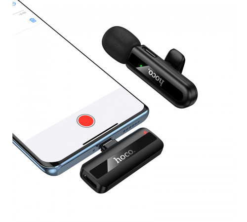 Бездротова мікрофонна система HOCO L20 Fair (Type-C) Black (6942007655491)
