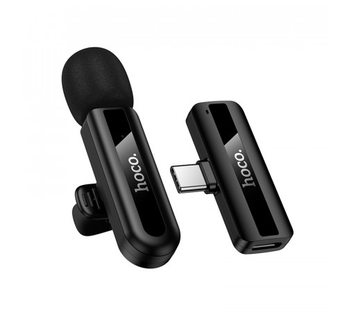 Бездротова мікрофонна система HOCO L20 Fair (Type-C) Black (6942007655491)