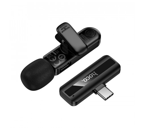 Бездротова мікрофонна система HOCO L20 Fair (Type-C) Black (6942007655491)