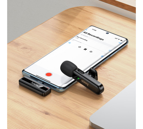 Бездротова мікрофонна система HOCO L20 Fair (Type-C) Black (6942007655491)