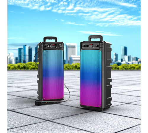 Портативна колонка HOCO BS52 Billowing outdoor BT speaker, 10W*2, Black (6931474780799)