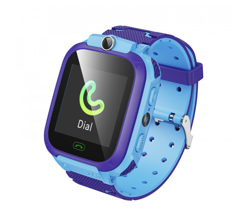 Дитячий смарт-годинник HOCO Y105 36mm. 400 mAh children phone watch Blue (6942007658645)