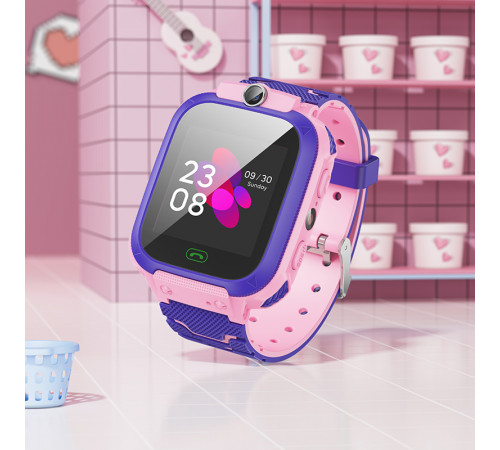 Дитячий смарт-годинник HOCO Y105 36mm. 400 mAh children phone watch Pink (6942007658652)